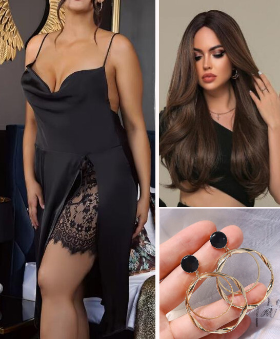 вечерний образ для перевоплощения в женщину