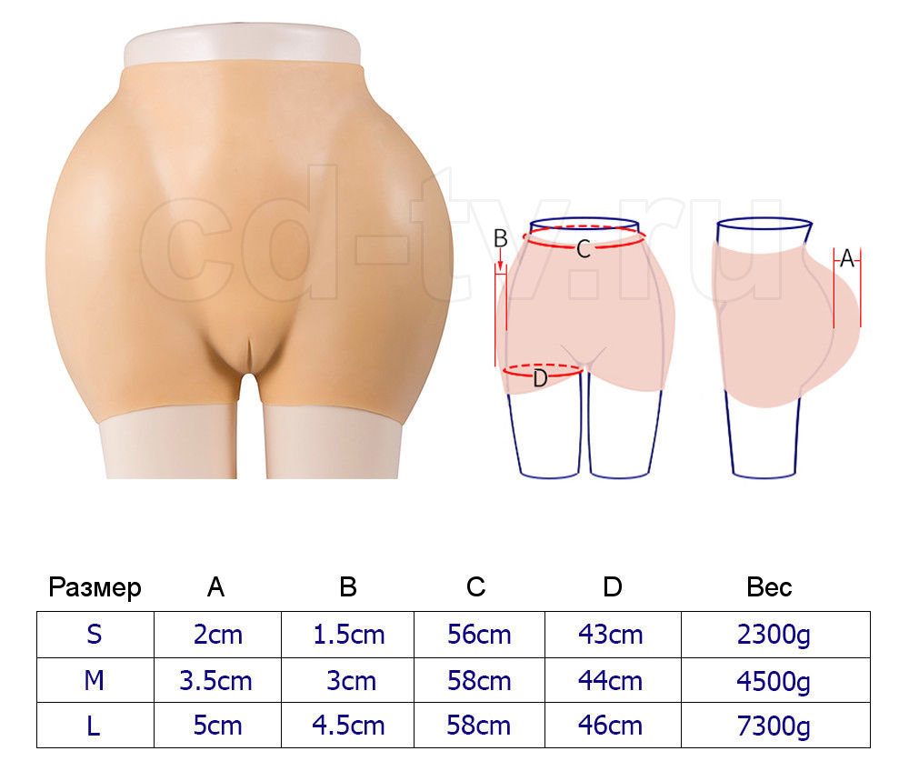 Силиконовые шорты с вагиной
