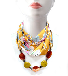 Шарф-колье с камнями