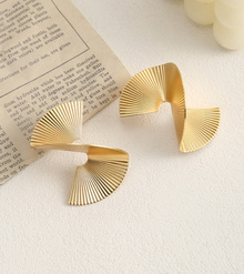 Клипсы "Плиссе" (золото) 