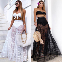 Юбка прозрачная в горошек